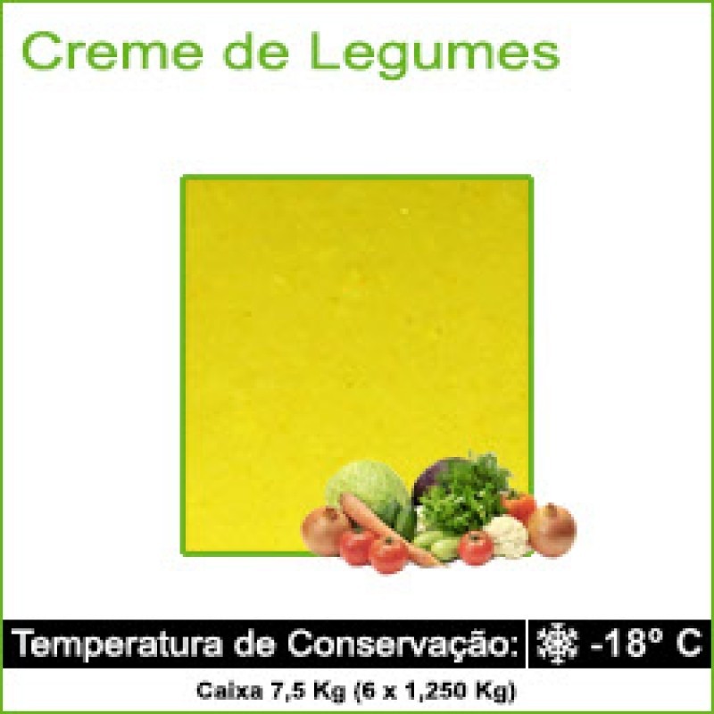 CREME DE LEGUMES CONGELADA - 6 x 1.25 Kg.